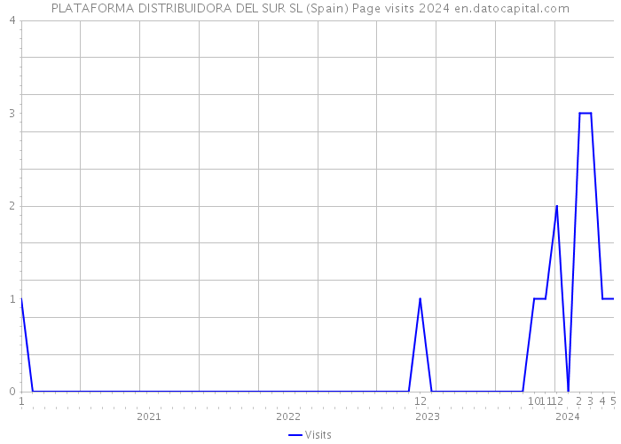 PLATAFORMA DISTRIBUIDORA DEL SUR SL (Spain) Page visits 2024 