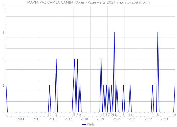 MARIA PAZ CAMBA CAMBA (Spain) Page visits 2024 
