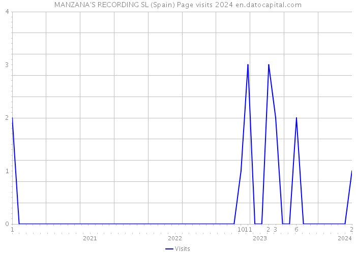 MANZANA'S RECORDING SL (Spain) Page visits 2024 