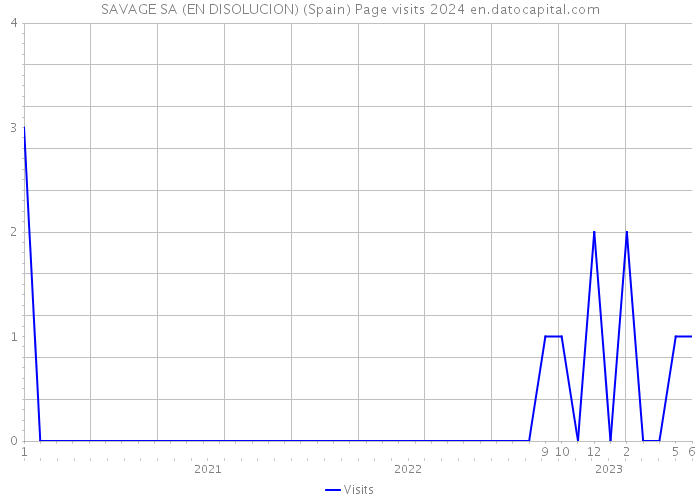 SAVAGE SA (EN DISOLUCION) (Spain) Page visits 2024 