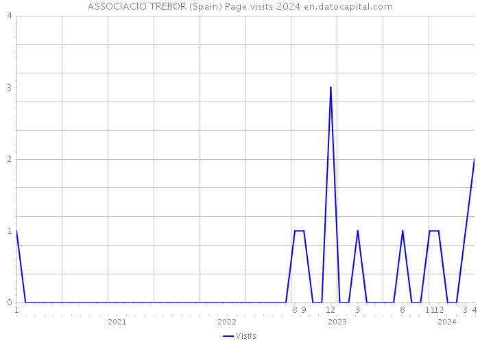 ASSOCIACIO TREBOR (Spain) Page visits 2024 