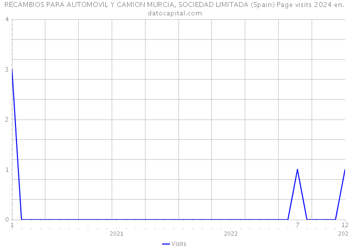 RECAMBIOS PARA AUTOMOVIL Y CAMION MURCIA, SOCIEDAD LIMITADA (Spain) Page visits 2024 