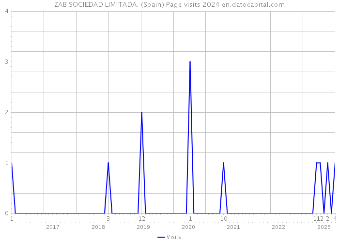 ZAB SOCIEDAD LIMITADA. (Spain) Page visits 2024 