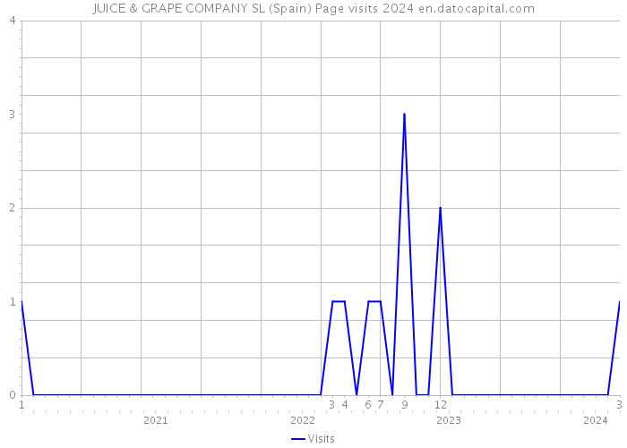 JUICE & GRAPE COMPANY SL (Spain) Page visits 2024 