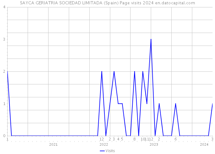 SAYCA GERIATRIA SOCIEDAD LIMITADA (Spain) Page visits 2024 