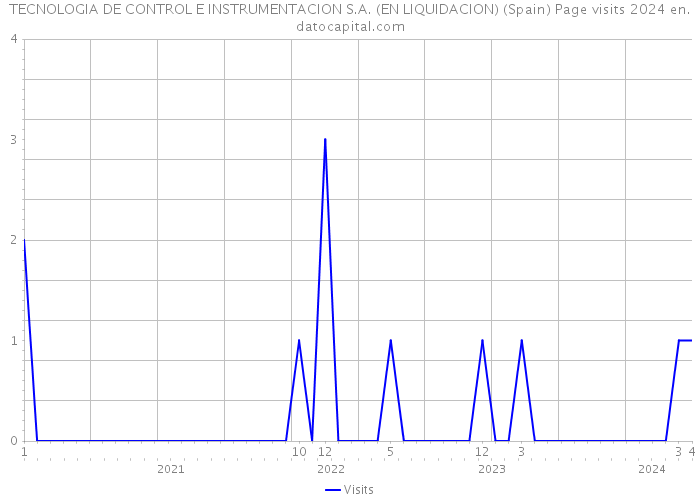 TECNOLOGIA DE CONTROL E INSTRUMENTACION S.A. (EN LIQUIDACION) (Spain) Page visits 2024 