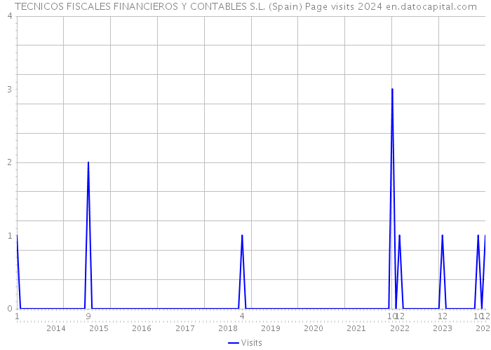 TECNICOS FISCALES FINANCIEROS Y CONTABLES S.L. (Spain) Page visits 2024 