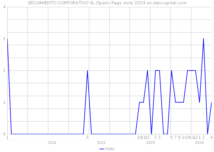 SEGUIMIENTO CORPORATIVO SL (Spain) Page visits 2024 