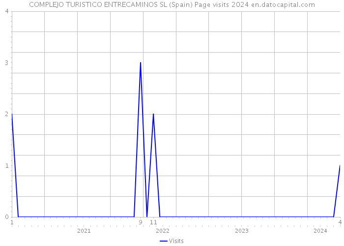 COMPLEJO TURISTICO ENTRECAMINOS SL (Spain) Page visits 2024 