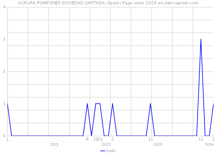 AGRUPA POMPONES SOCIEDAD LIMITADA (Spain) Page visits 2024 