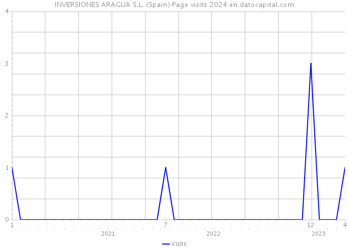 INVERSIONES ARAGUA S.L. (Spain) Page visits 2024 