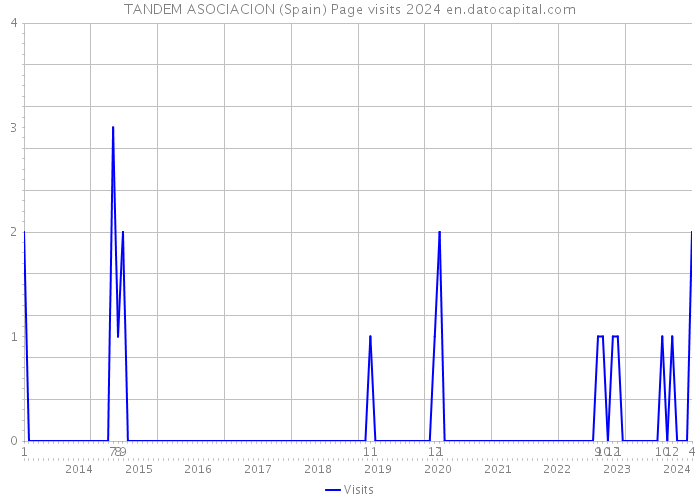 TANDEM ASOCIACION (Spain) Page visits 2024 