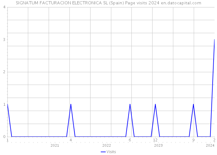 SIGNATUM FACTURACION ELECTRONICA SL (Spain) Page visits 2024 