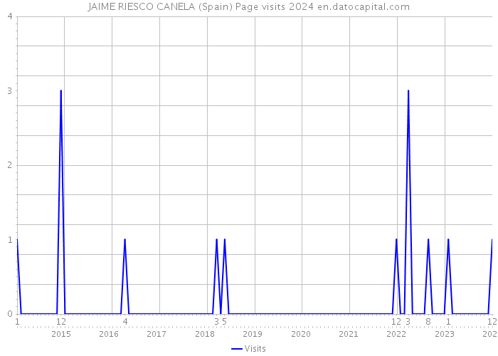 JAIME RIESCO CANELA (Spain) Page visits 2024 