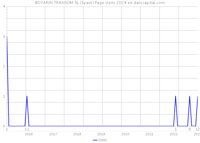 BOYARIN TRANSOM SL (Spain) Page visits 2024 