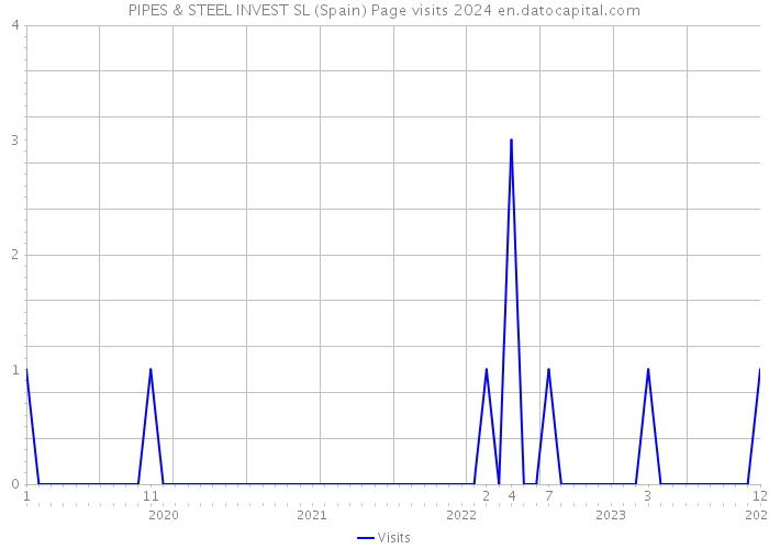 PIPES & STEEL INVEST SL (Spain) Page visits 2024 