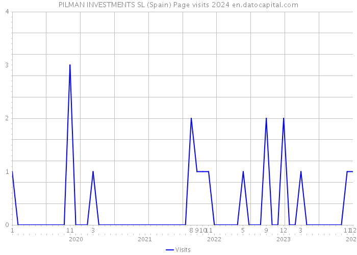 PILMAN INVESTMENTS SL (Spain) Page visits 2024 