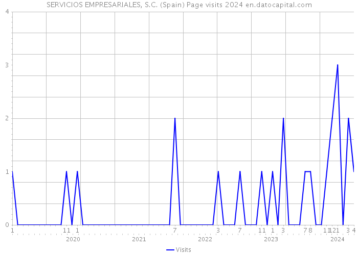 SERVICIOS EMPRESARIALES, S.C. (Spain) Page visits 2024 