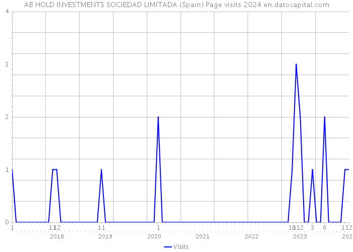 AB HOLD INVESTMENTS SOCIEDAD LIMITADA (Spain) Page visits 2024 