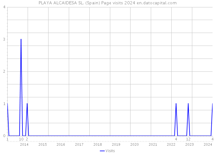 PLAYA ALCAIDESA SL. (Spain) Page visits 2024 