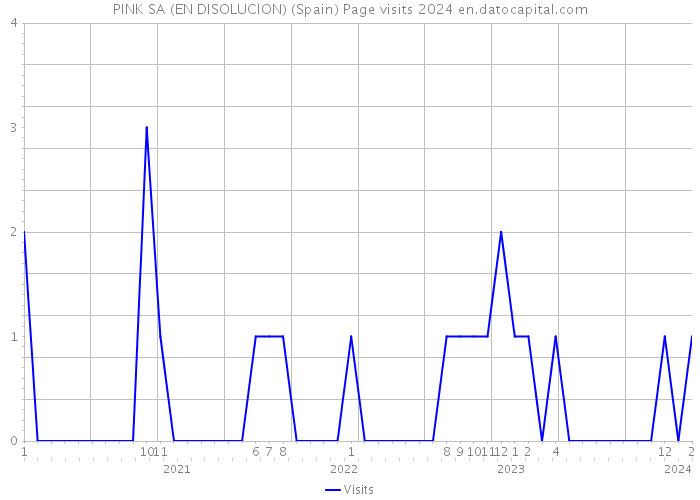 PINK SA (EN DISOLUCION) (Spain) Page visits 2024 