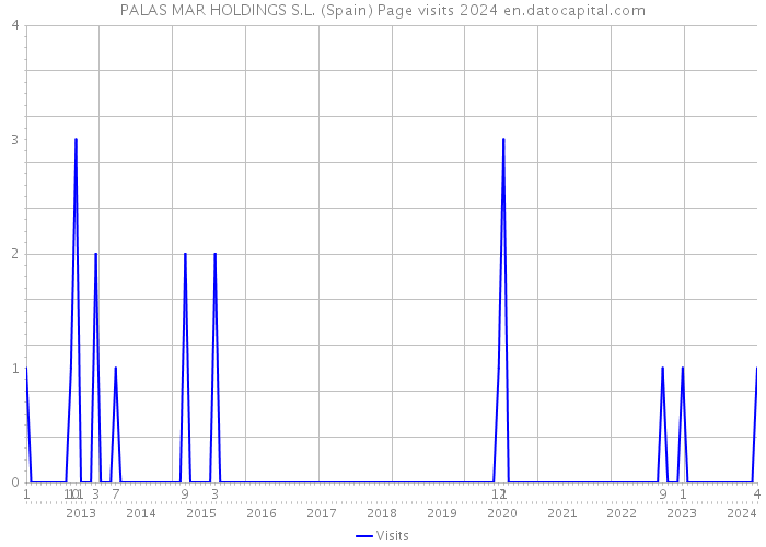 PALAS MAR HOLDINGS S.L. (Spain) Page visits 2024 