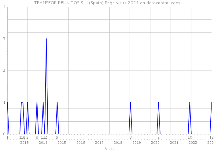 TRANSFOR REUNIDOS S.L. (Spain) Page visits 2024 