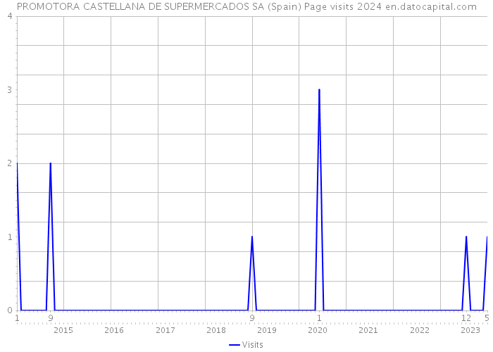 PROMOTORA CASTELLANA DE SUPERMERCADOS SA (Spain) Page visits 2024 