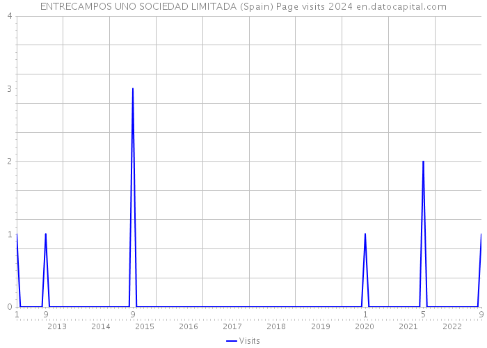 ENTRECAMPOS UNO SOCIEDAD LIMITADA (Spain) Page visits 2024 