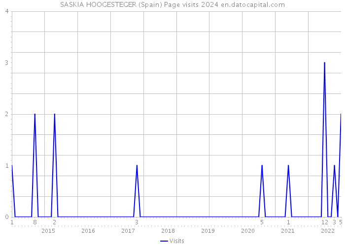 SASKIA HOOGESTEGER (Spain) Page visits 2024 