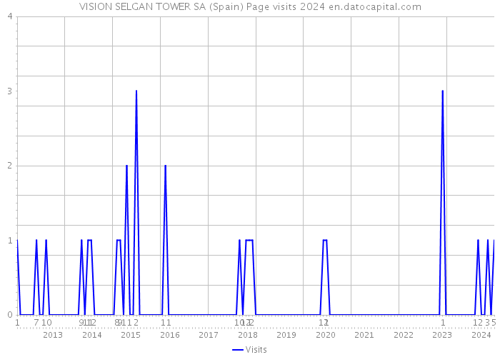 VISION SELGAN TOWER SA (Spain) Page visits 2024 