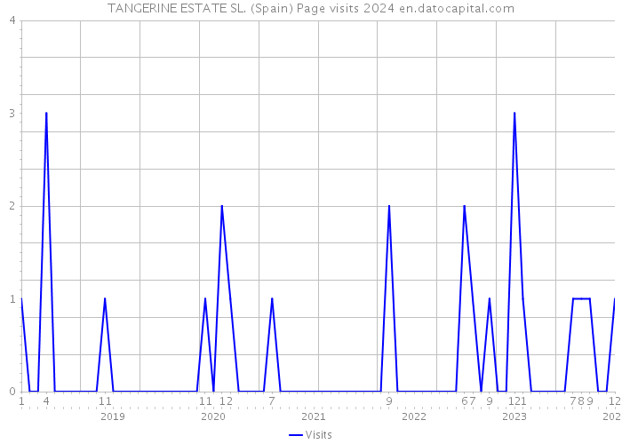 TANGERINE ESTATE SL. (Spain) Page visits 2024 