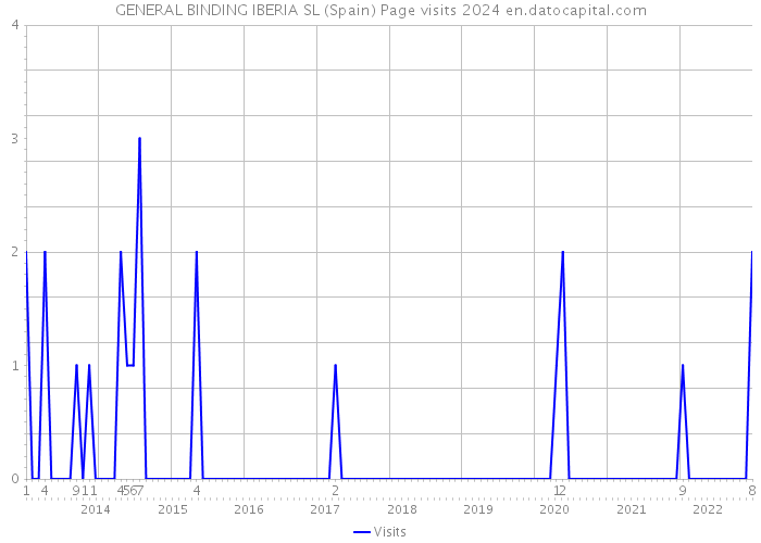 GENERAL BINDING IBERIA SL (Spain) Page visits 2024 