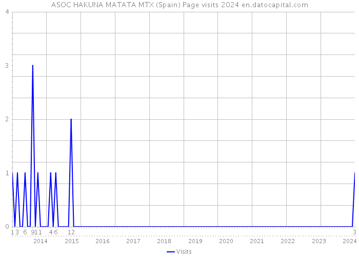 ASOC HAKUNA MATATA MTX (Spain) Page visits 2024 