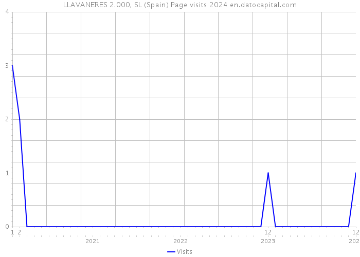 LLAVANERES 2.000, SL (Spain) Page visits 2024 