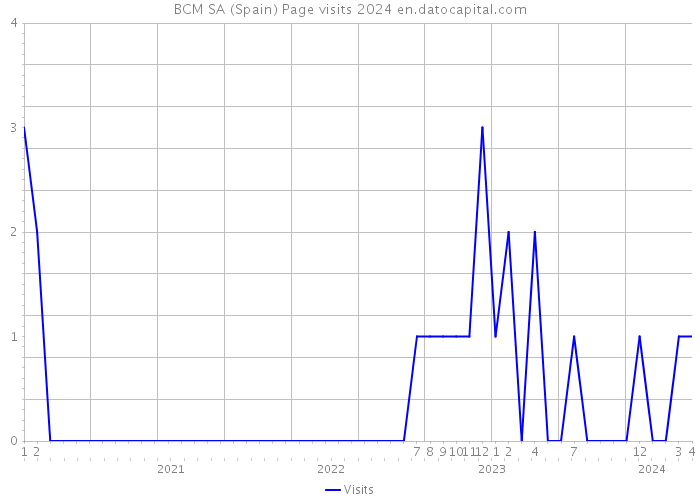 BCM SA (Spain) Page visits 2024 