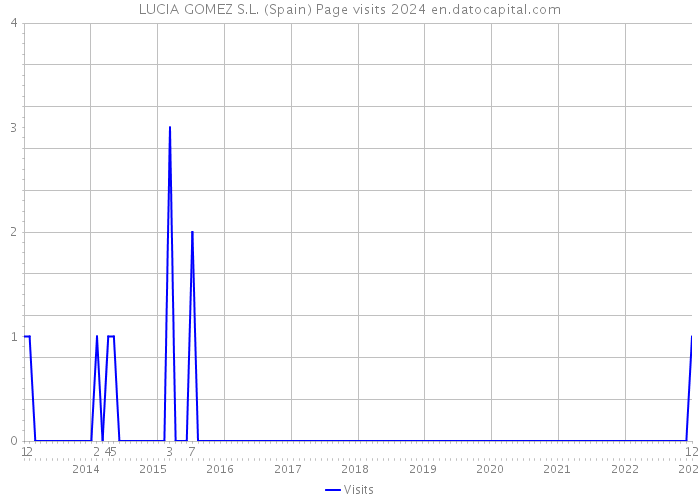 LUCIA GOMEZ S.L. (Spain) Page visits 2024 