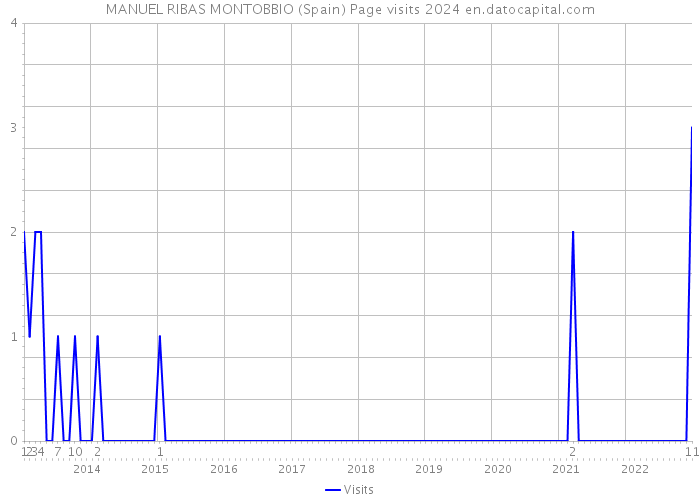 MANUEL RIBAS MONTOBBIO (Spain) Page visits 2024 