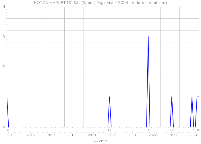 ROYCA MARKETING S.L. (Spain) Page visits 2024 