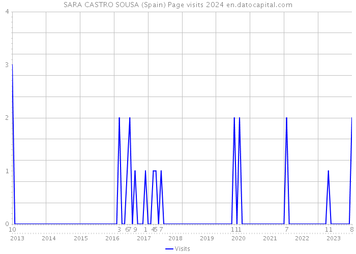 SARA CASTRO SOUSA (Spain) Page visits 2024 