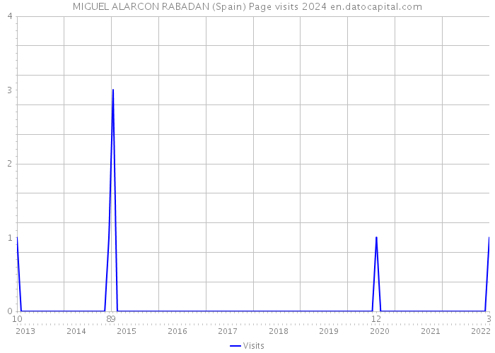 MIGUEL ALARCON RABADAN (Spain) Page visits 2024 