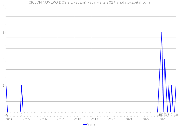CICLON NUMERO DOS S.L. (Spain) Page visits 2024 
