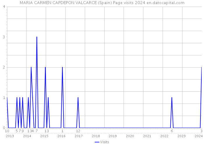 MARIA CARMEN CAPDEPON VALCARCE (Spain) Page visits 2024 