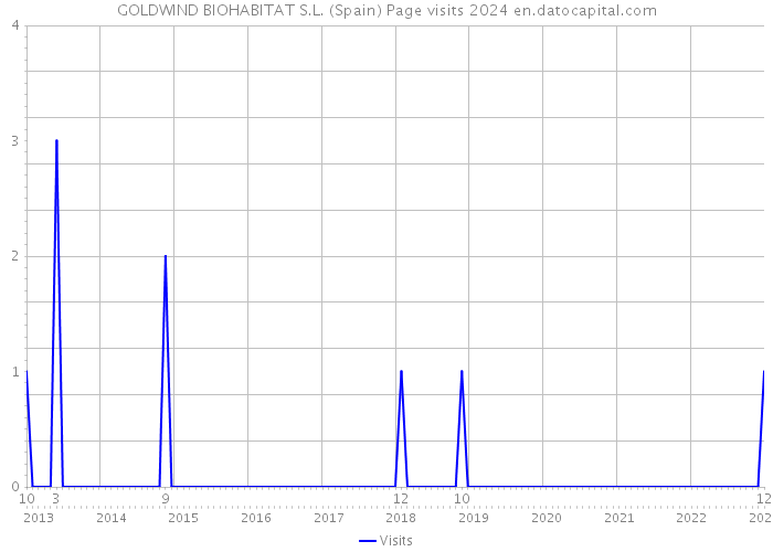 GOLDWIND BIOHABITAT S.L. (Spain) Page visits 2024 