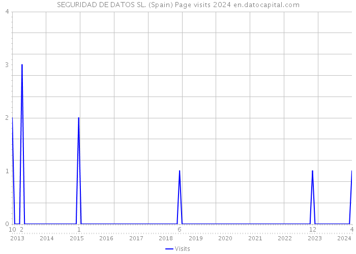 SEGURIDAD DE DATOS SL. (Spain) Page visits 2024 