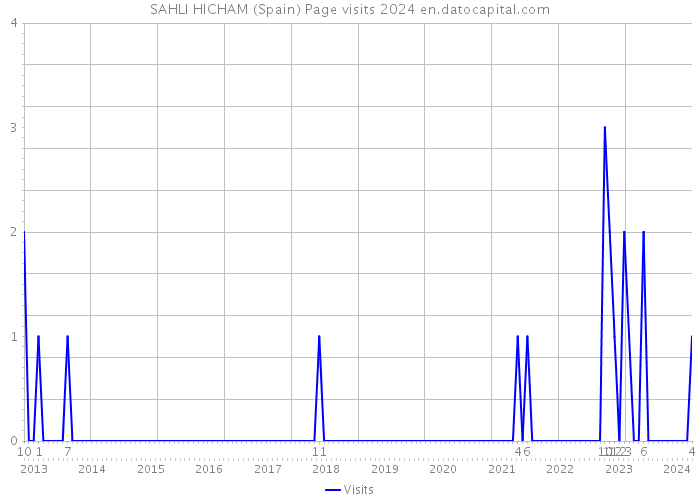 SAHLI HICHAM (Spain) Page visits 2024 
