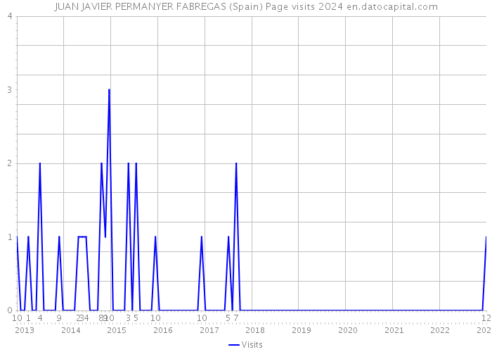 JUAN JAVIER PERMANYER FABREGAS (Spain) Page visits 2024 