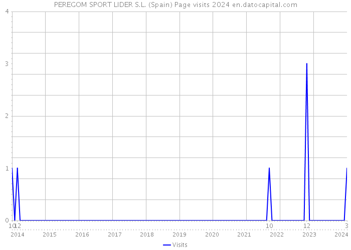 PEREGOM SPORT LIDER S.L. (Spain) Page visits 2024 