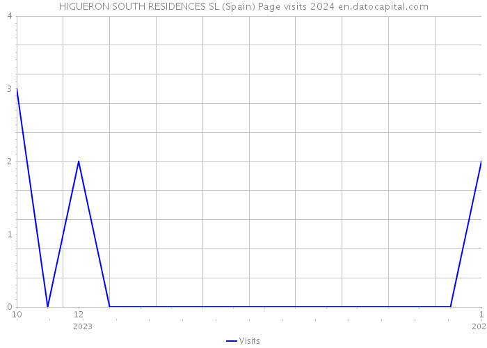 HIGUERON SOUTH RESIDENCES SL (Spain) Page visits 2024 