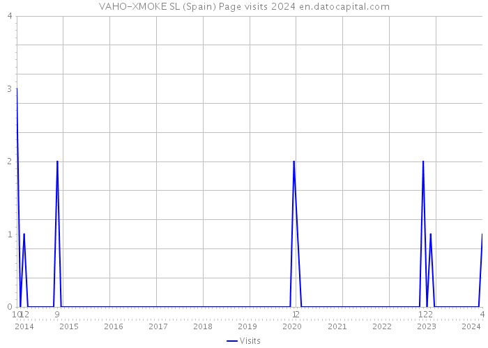 VAHO-XMOKE SL (Spain) Page visits 2024 